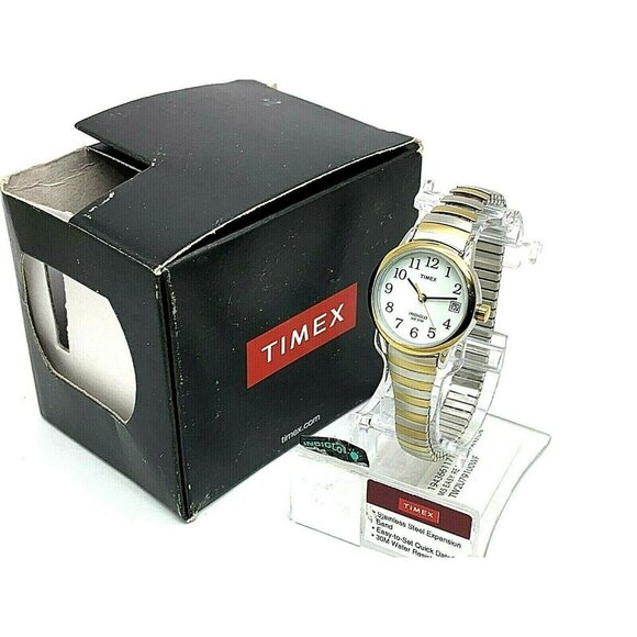 Timex Women\'s Watch TW2U79100 Indiglo Quartz Two Tone White Dial Expansion Band main image 7